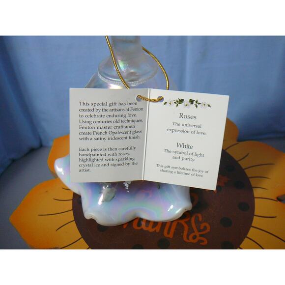 Fenton Bell Opalescent Romance Collection Hand painted by S. Miller - Picture 7 of 11